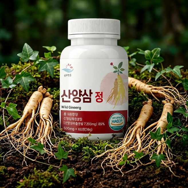 산양삼 추출물 산양산삼 삼백초 여주 새싹귀리 녹차 추출분말 정, 1통, 60정