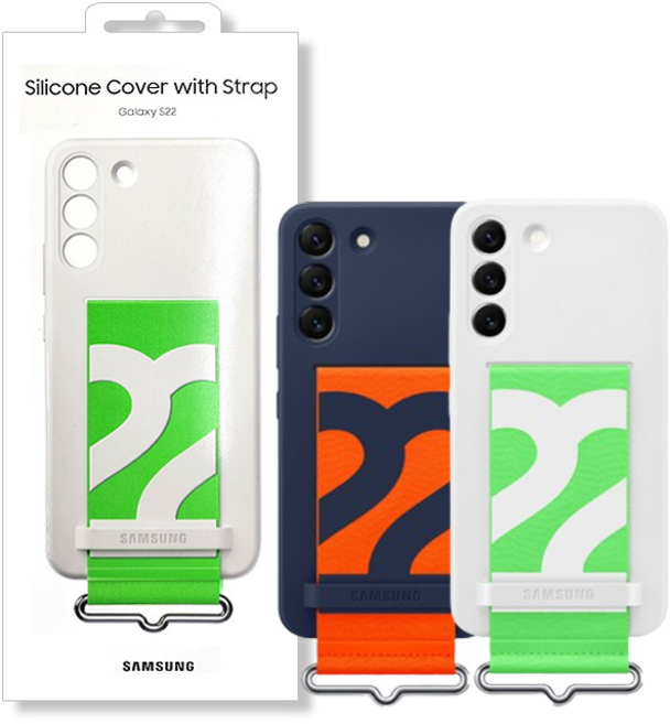 삼성 정품 갤럭시 S22 케이스 스트랩 EF-GS901 2팩(1+1), (GS901) 네이비+화이트, 1개