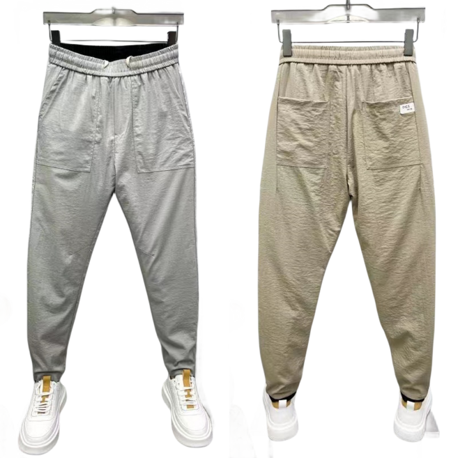 십전십미 여름 얇은 아이스 캐주얼 바지 슬림핏 슬랙스