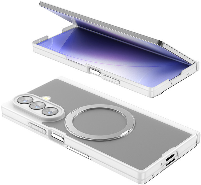 YINUO 갤럭시 Z 폴드 magsafe 듀얼 중축 힌지 보호 후면 360도 각도 조절이 거치대 케이스