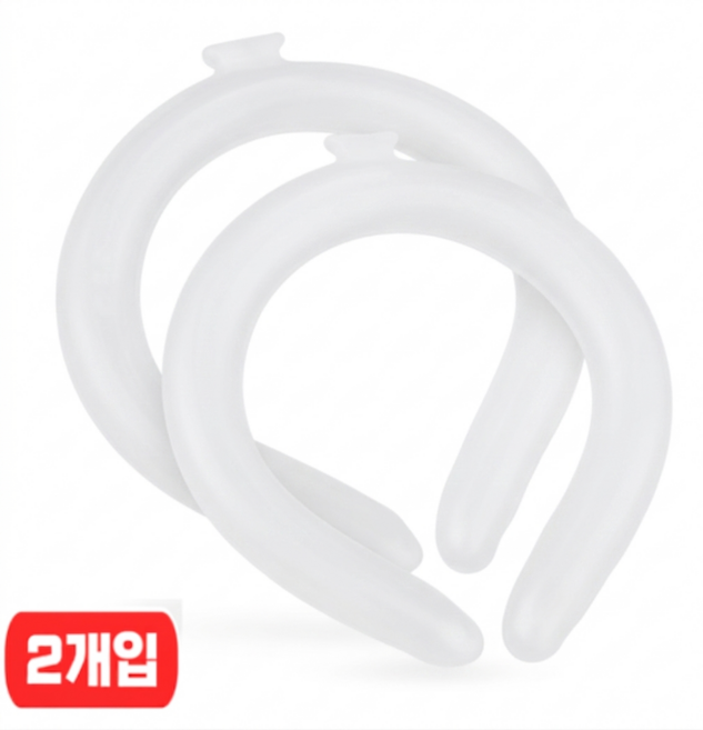 쿨링엘 넥쿨러 1+1 아이스넥쿨러 쿨스카프 아이스넥밴드 넥쿨링튜브, 2개, 화이트