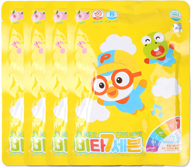 태양생활건강 유아용 뽀로로 비타세븐 48g, 4개, 40정