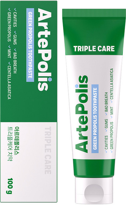 아르테폴리스 트리플케어 그린프로폴리스 치약, 100g, 1개
