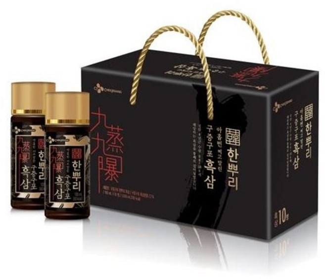 건강음료 CJ 한뿌리 흑삼 100ml x 10병 shd*69383Mt, 1세트, 1