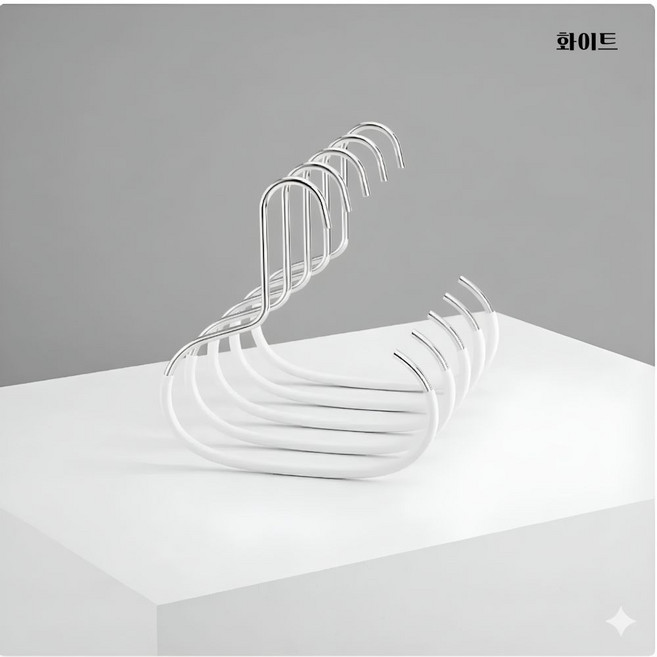 오리비아 다용도 링옷걸이 모자걸이 넥타이 스카프 가방 정리, 화이트 5개, 1세트