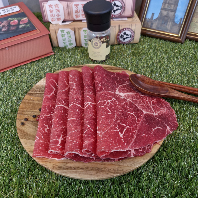 한우대학 엄선한 한우 암소 2등급 앞다리 불고기 500g(냉동) 샤브샤브용 불고기용, 샤브샤브용(얇게) 500g, 500g, 1개