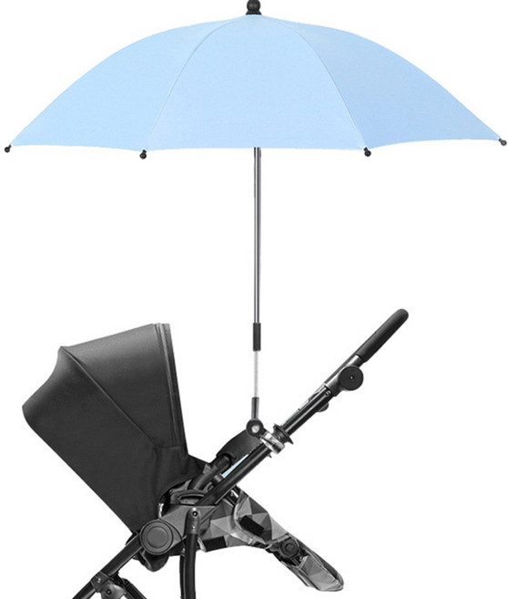 360도 조절가능 유모차 우산 75cm, 스카이, 1개
