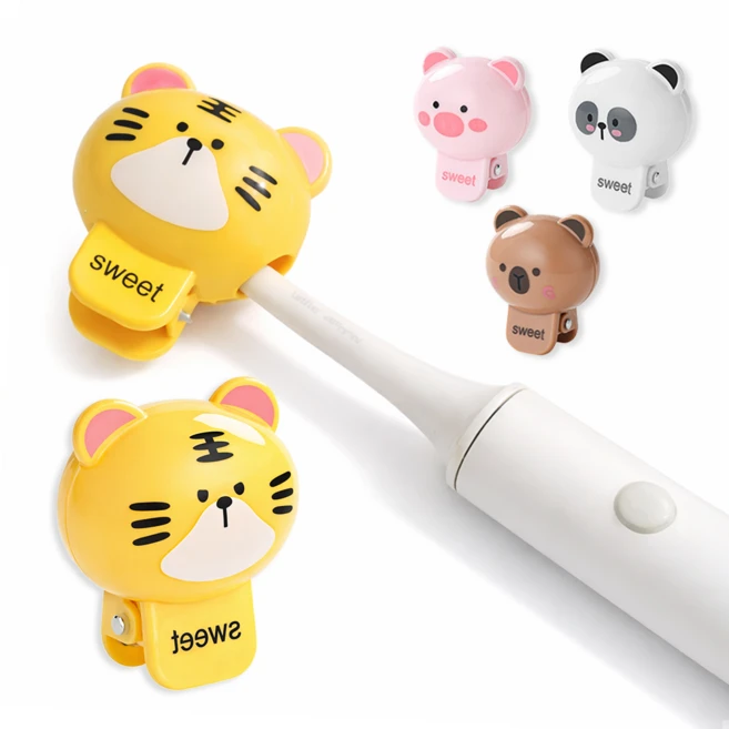 여행용 휴대용 칫솔 보호 커버 동물 캡 위생 케이스, 1개, 호랑이 - 쿠팡