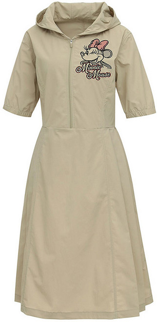 디즈니골프 디즈니골프 여성 후드 반집업 A라인 반팔 원피스 티셔츠 DO1LTO011