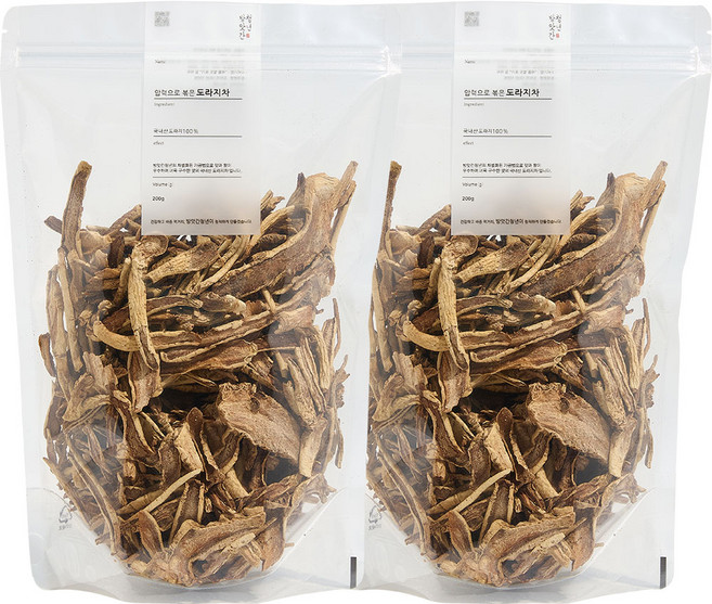 방앗간청년 압력으로 볶은 도라지차, 200g, 1개입, 2개
