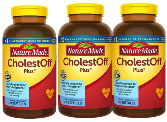 Nature Made Cholest OFF Plus Softgels 네이처 메이드 콜레스트 오프 플러스 210젤 3 팩, 210정, 3개 - 쿠팡