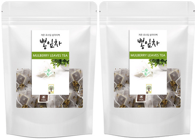 뽕잎차 25티백 숲으로허브 삼각티백, 25g, 25개입, 2개