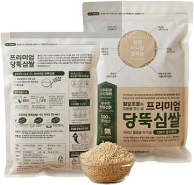 프리미엄 당뚝심쌀 혈당조절 당뇨쌀 발아현미 혈당지키미, 5kg, 1개