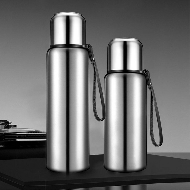 마호병 원터치 스텐 대용량 보온보냉병, 1000ml, 1L