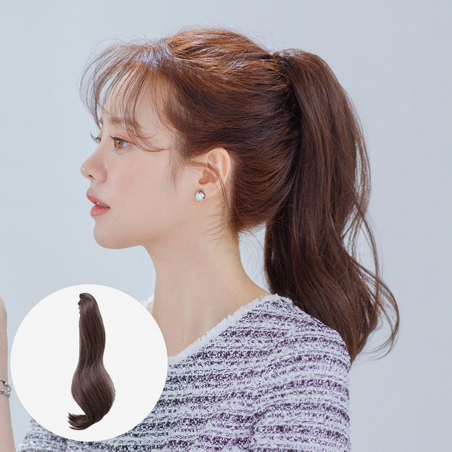 [슬림핀 포니테일] 퍼기 (매트 모스트/슈프림사), BC2# 내추럴블랙