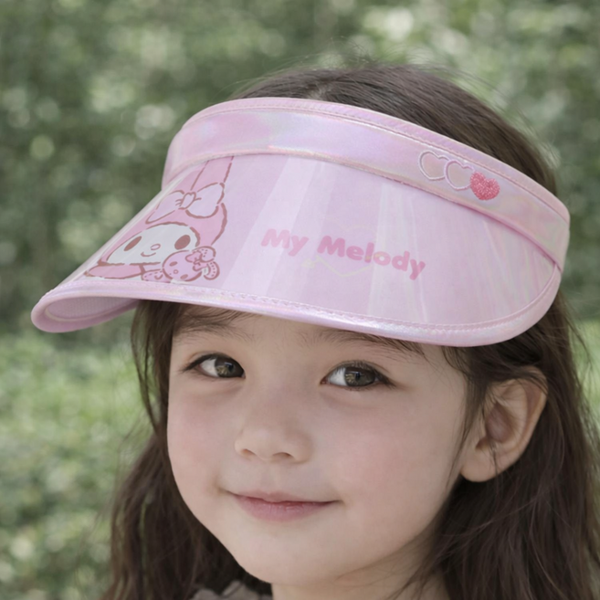 산리오 귀여운 캐릭터 핀캡 여아 여름모자 햇빛차단 썬캡