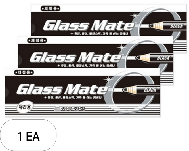 지구화학 글라스메이트 유리용 색연필 3입 x 12p 세트, 1색, 1세트