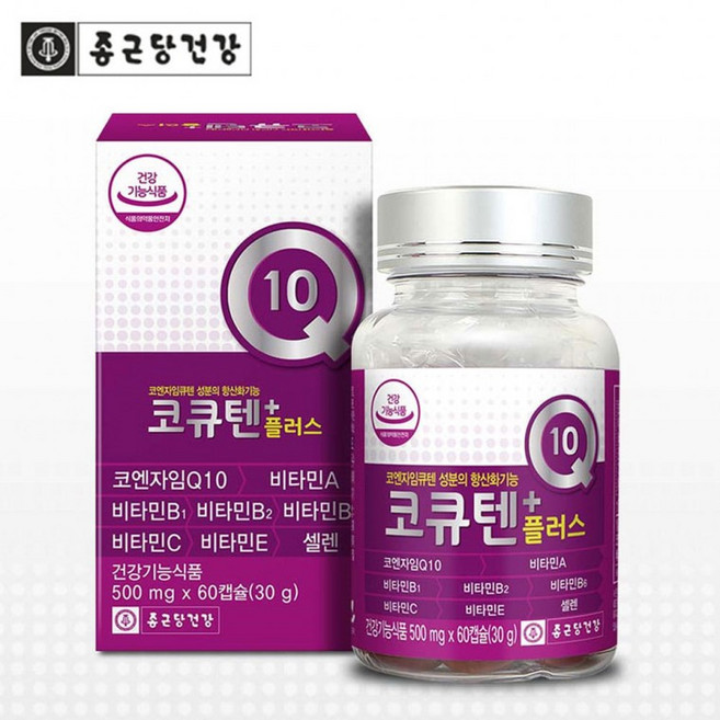 종근당건강 코큐텐플러스500mg x 60캡슐, 1정, 1개