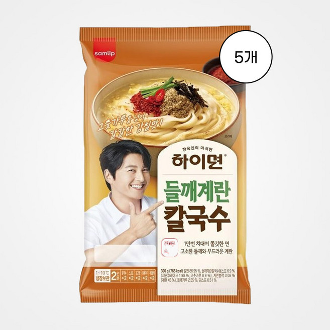 [삼립] 하이면 들깨계란칼국수 390g 5개