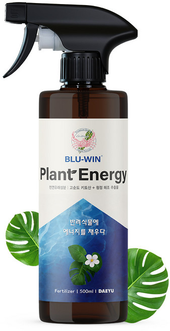 블루윈 플랜트에너지 식물 영양제 화분 화초 꽃 관엽 수경 뿌리 발근제 바질 상추 몬스테라 허브 루꼴라 비료, 1개, 500ml