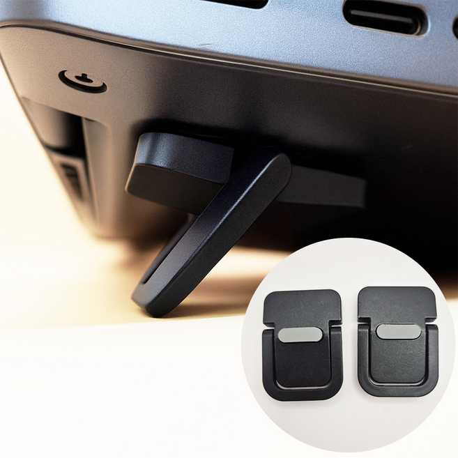 부착형 노트북 다리 브라켓 쿨러 거치대 스탠드 고무발 2P (검은색)