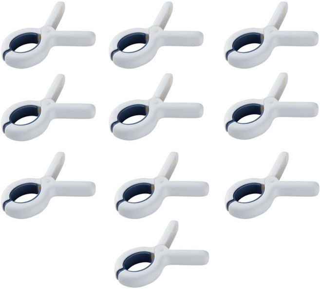 알리오마켓 강력고정 미끄럼 손상방지 대형 빨래 이불 집게, 10개, 블루