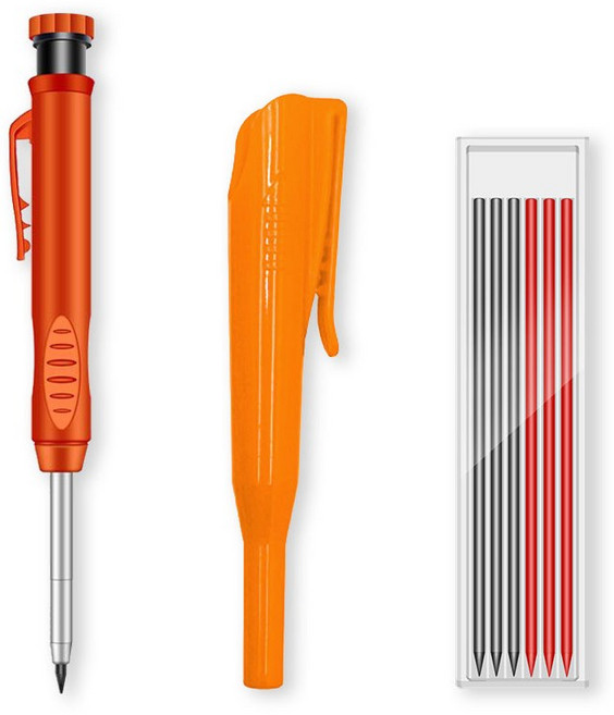 크래프션 목공 연필 마킹 펜, 1개, 오렌지B