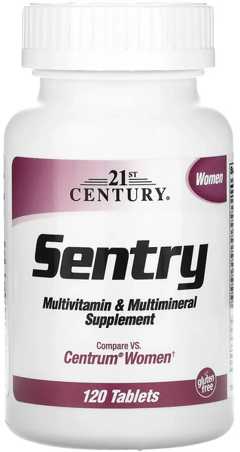몸관리하세요 겨울입니다 21st Century Sentry 여성용 종합비타민 & 종합미네랄 보충제 120정 특별관리진행, 1개 - 쿠팡
