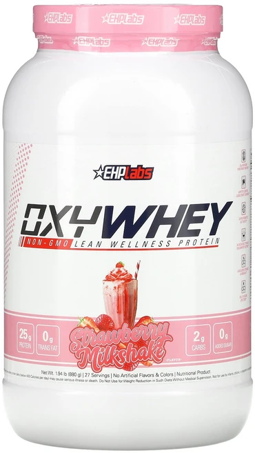 EHPlabs OxyWhey Lean Wellness Protein Strawberry Milkshake 1.94 lb (880 g), EHPlabs, OxyWhey, Lean Wellnes, 880g, 1개 - 쿠팡
