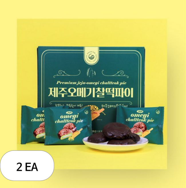청우식품 제주 오메기 찰떡파이, 2개, 215g