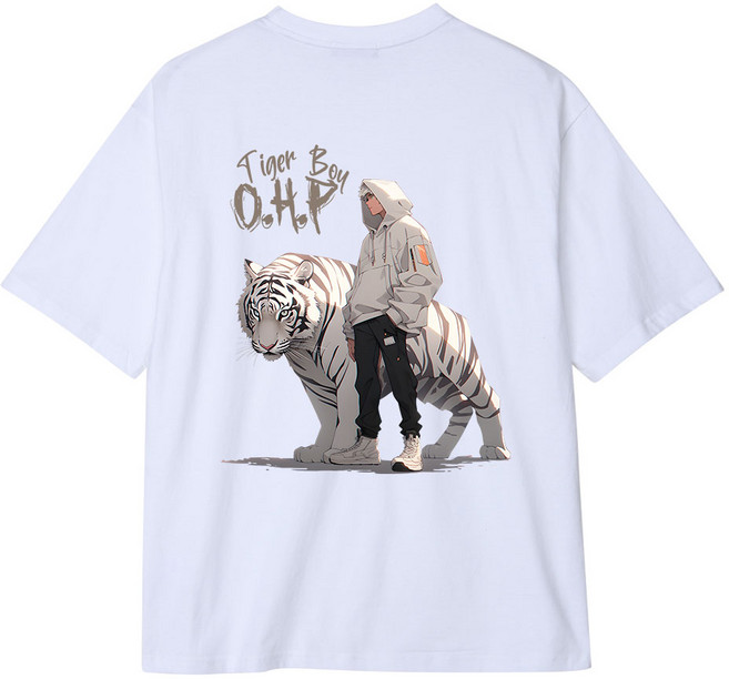 O.H.P 작품을 입는다. 빅사이즈 남녀공용 오버핏 반팔티 HARMONIA BEST 4(S~4XL )