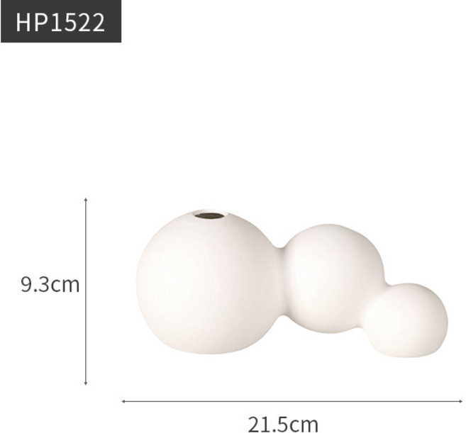 北歐白色陶瓷花瓶, HP1522花瓶C