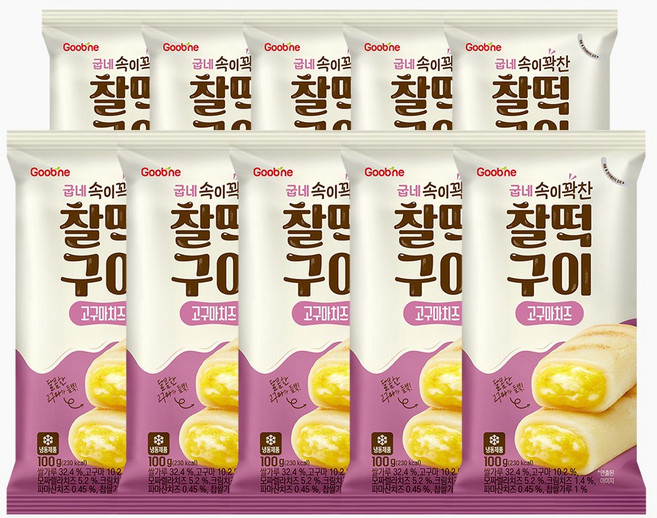 굽네 속이꽉찬 찰떡구이 고구마치즈 100g, 10개