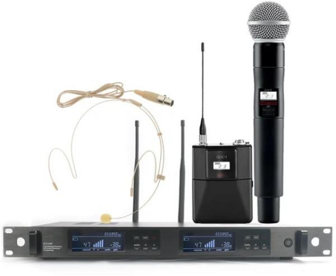 정시출고 QLXD24 BETA 58 2 채널 트루 다이버시티 컨덴스 디지털 무선 마이크 시스템 공연용, 11 58-Fullset-626-668