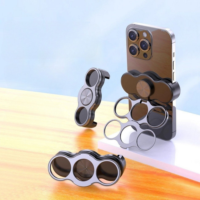 자석 거치대 초슬림 메탈 양면자석 그립 스마트링 거치대, 1개, 블랙