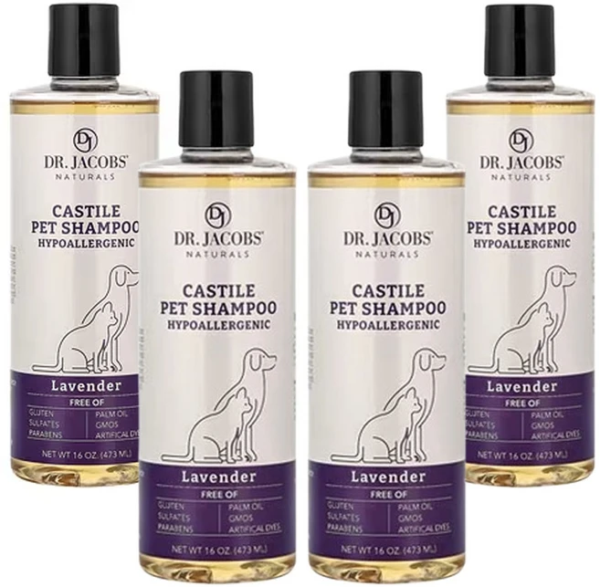 닥터 제이콥스 네츄럴스 카스티야 펫 샴푸 라벤더 (16oz), 4개, 473ml - 쿠팡