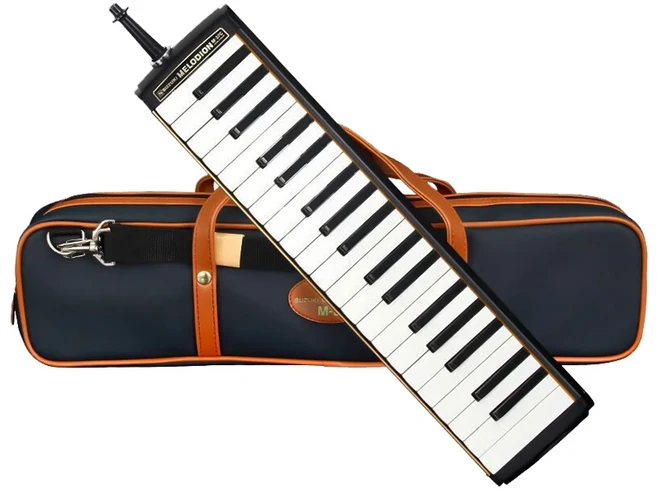 SUZUKI Melodica 악기 37 키 원래 수입 튜브 마우스피스 에어 피아노 Pianica 키보드 악기 운반 가방, 01 M-37c