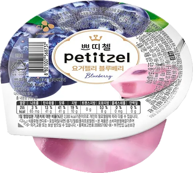 쁘띠첼 요거젤리 블루베리 210g x 12개