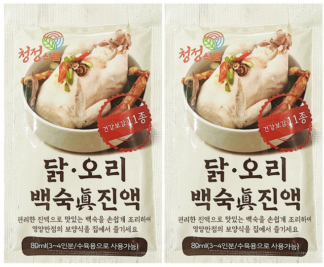 비니플랑센 진하게 담은 닭오리백숙진액, 80ml, 2개