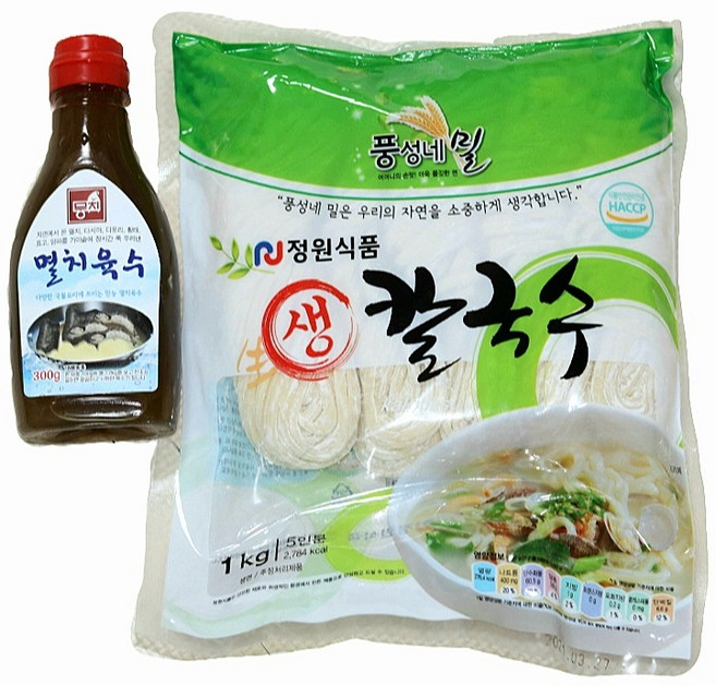 정원식품 생칼국수 1kg + 농축멸치육수300g, 1개