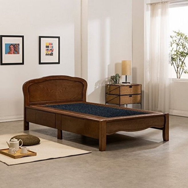 구들장건강 잠이든V2S 싱글 게르마늄 돌침대, 브라운, 브라운