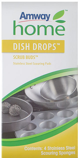 암웨이 디쉬 드랍스 스크럽버즈 스테인레스 스틸 수세미, 4개입, 1개