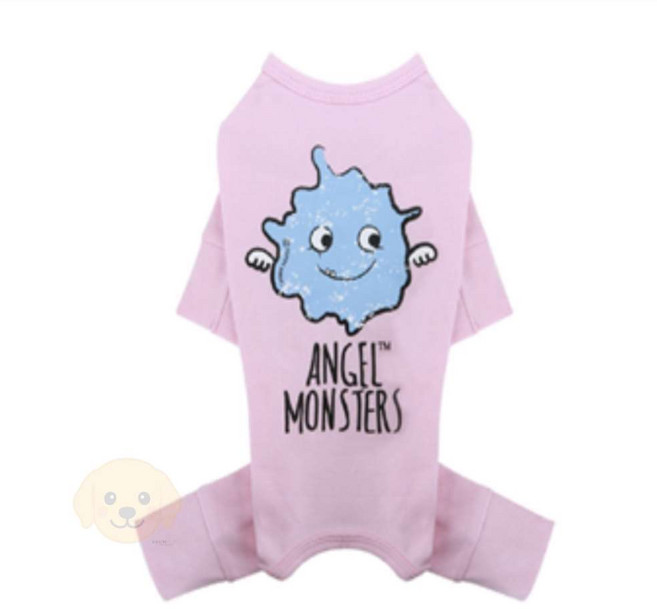 금순이네상점 퍼피엔젤 엔젤몬스터 핑크S 강아지겨울옷