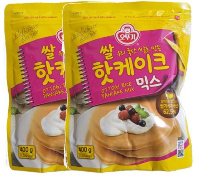 오뚜기 쌀핫케이크믹스 400g 2개, 2세트