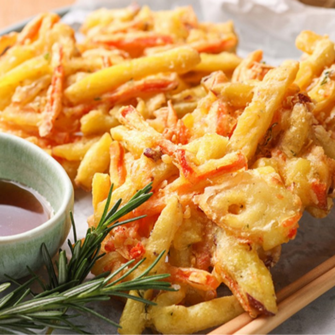 대하 야채튀김 냉동야채튀김 고구마 당근 호박 양파 가정용 업소용 분식집 식자재 반짝슈퍼마켓, 1kg, 1세트