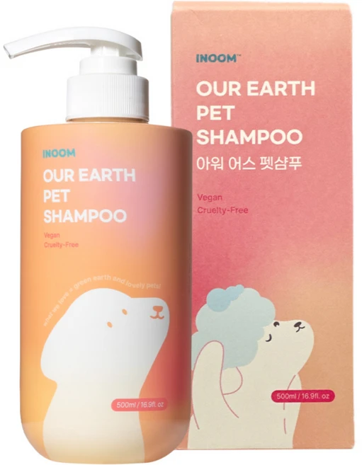 이눔 아워어스 알러지 FREE 저자극 강아지 샴푸 플로럴향, 500ml, 1개 - 쿠팡