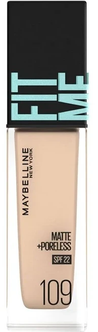 MAYBELLINE 媚比琳 FIT ME反孔特霧粉底液 PRO版 109【全新升級】2028/01起, 109【全新升級PRO版】2028/01起, 1個
