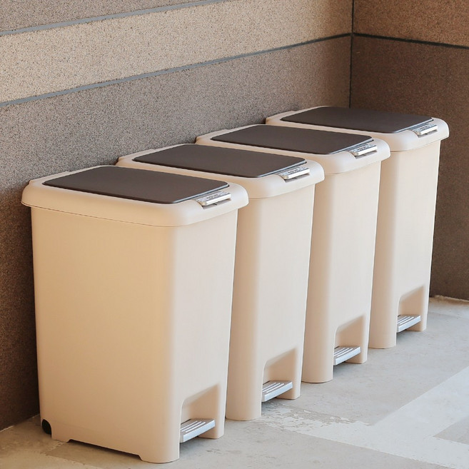 리스토 1p 45L 50L 대용량 사각 반원 반원형휴지통 휴지통, 리스토 휴지통 (사각 45L 브라운 1p), 리스토 휴지통 (사각 45L 브라운 1p)