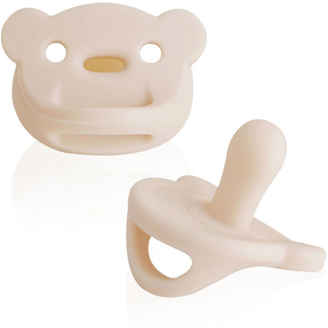 베로로 올실리콘 쪽쪽이 (케이스포함), 곰쪽이, 베이지, 1개