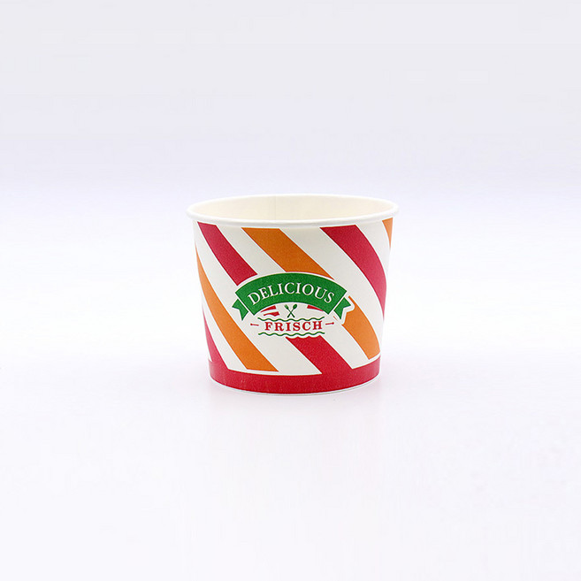 스트라이프 종이용기 350cc 1000개입 배달 아이스크림 빙수 떡볶이 닭강정 포장용기 테이크아웃, 1개